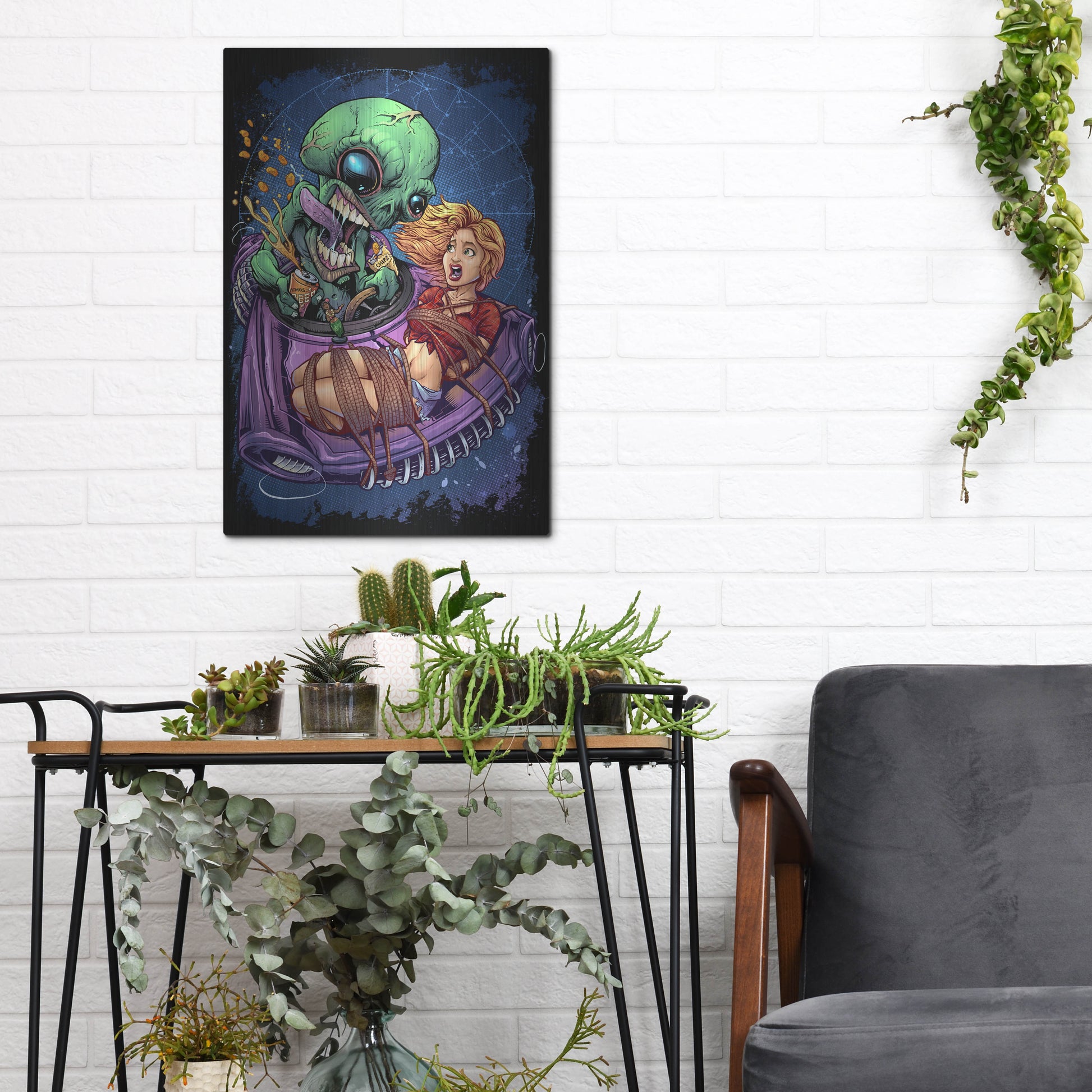 Luxe Metal Art 'Take Out' by Flyland Designs, Metal Wall Art,12x16