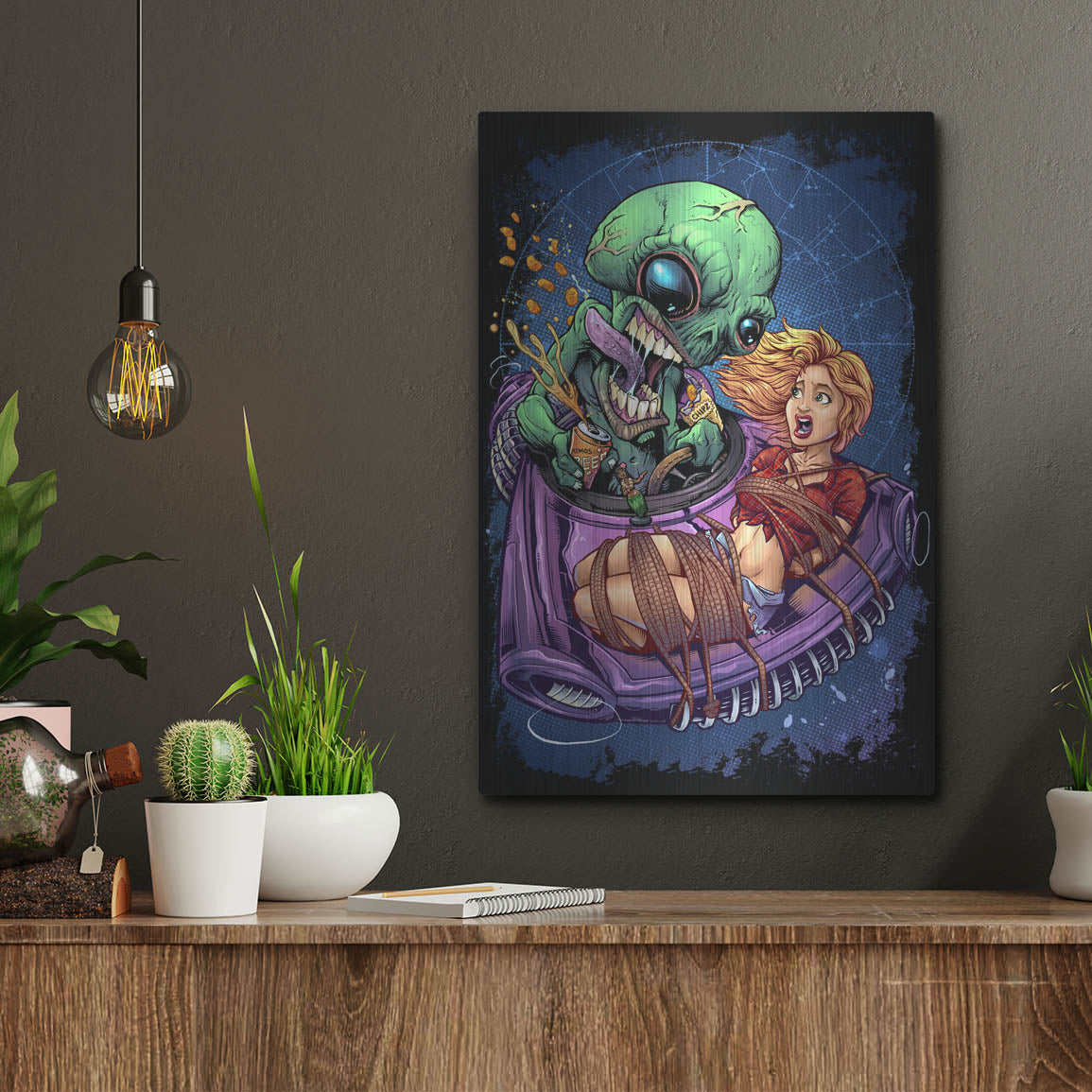 Luxe Metal Art 'Take Out' by Flyland Designs, Metal Wall Art,12x16