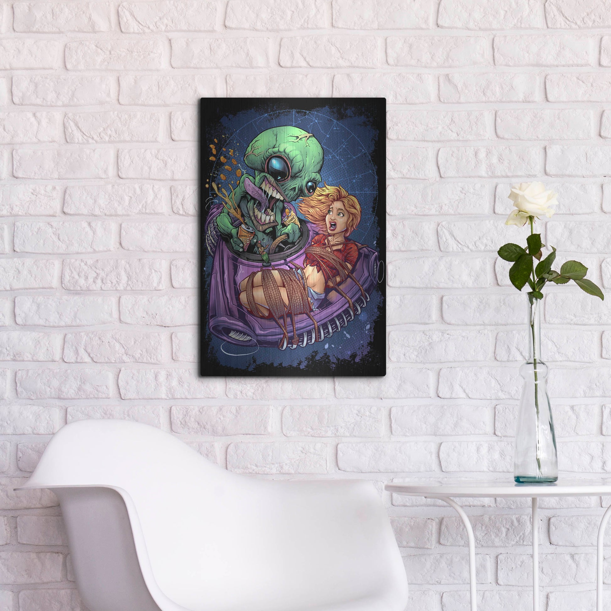 Luxe Metal Art 'Take Out' by Flyland Designs, Metal Wall Art,16x24