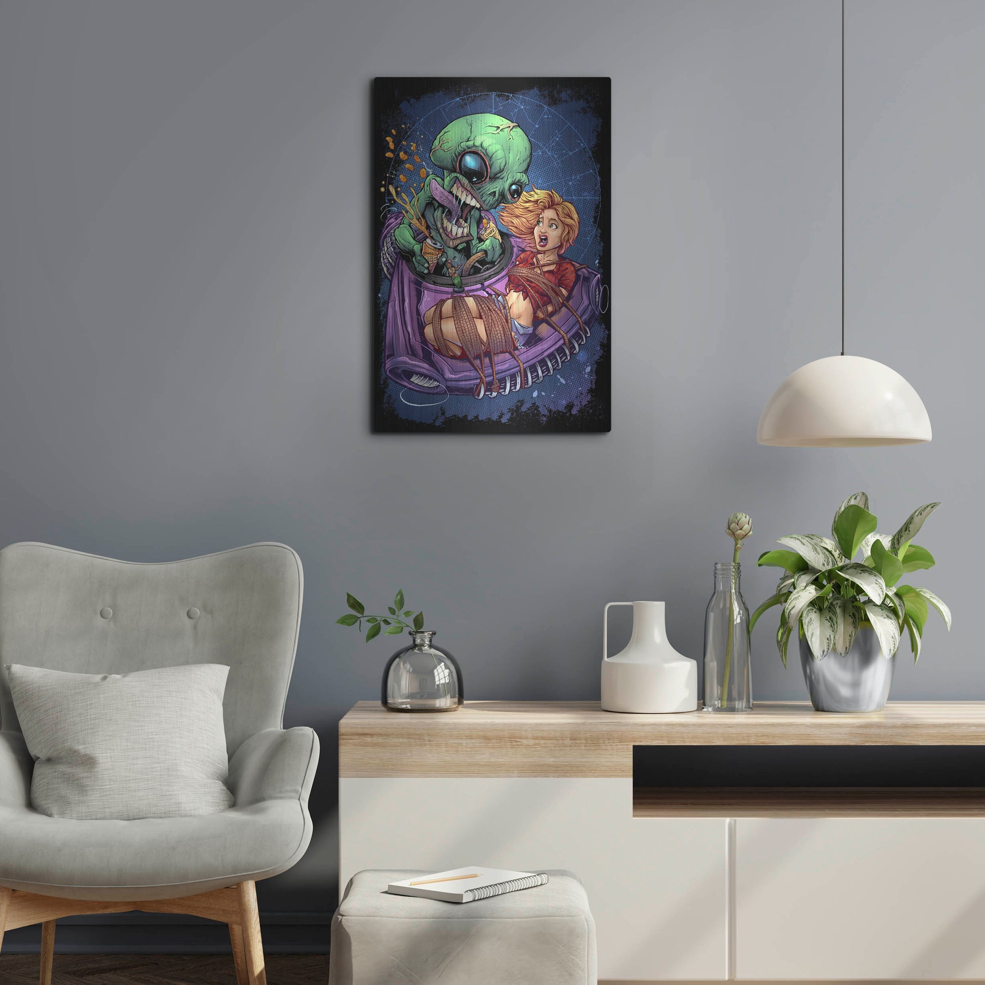 Luxe Metal Art 'Take Out' by Flyland Designs, Metal Wall Art,16x24