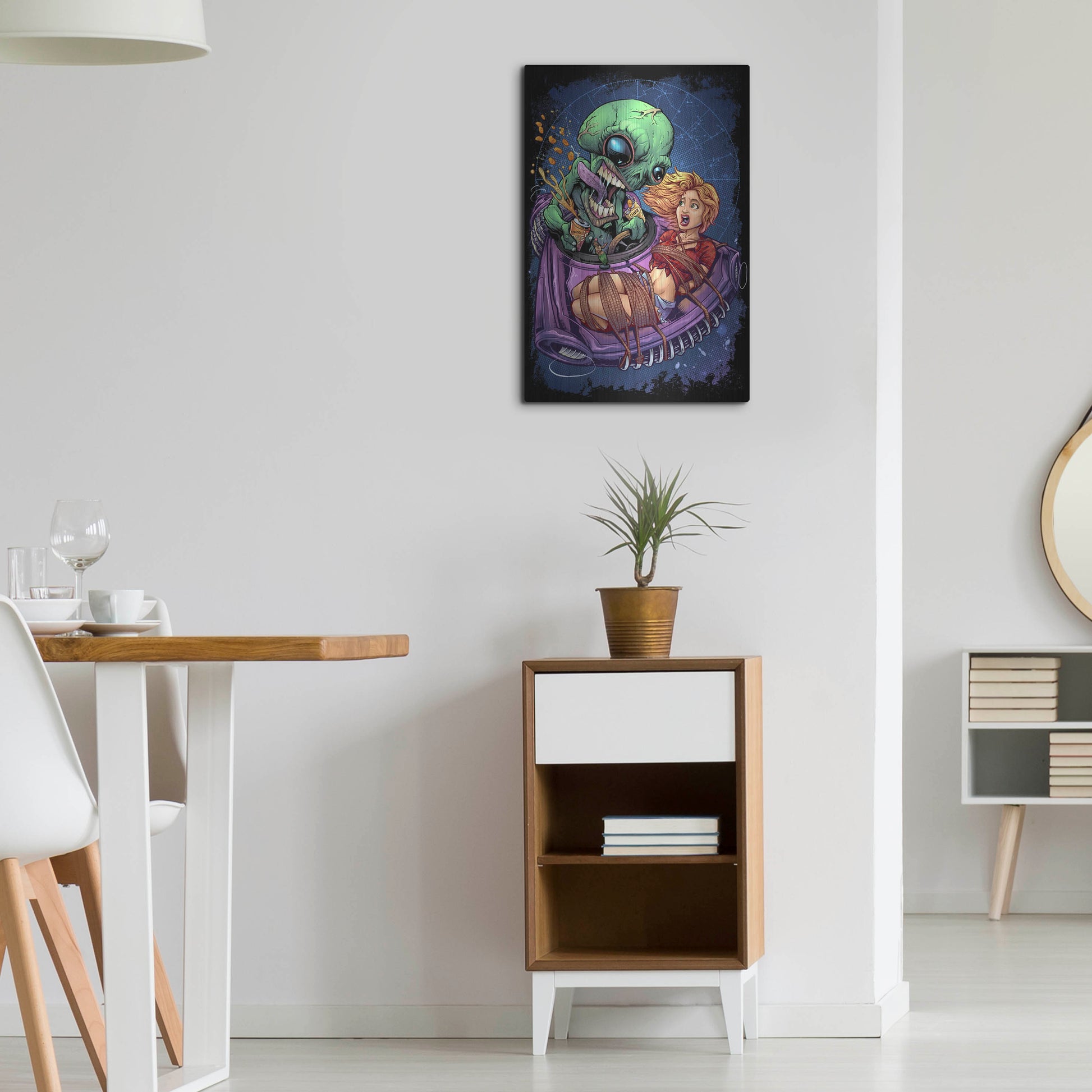 Luxe Metal Art 'Take Out' by Flyland Designs, Metal Wall Art,16x24