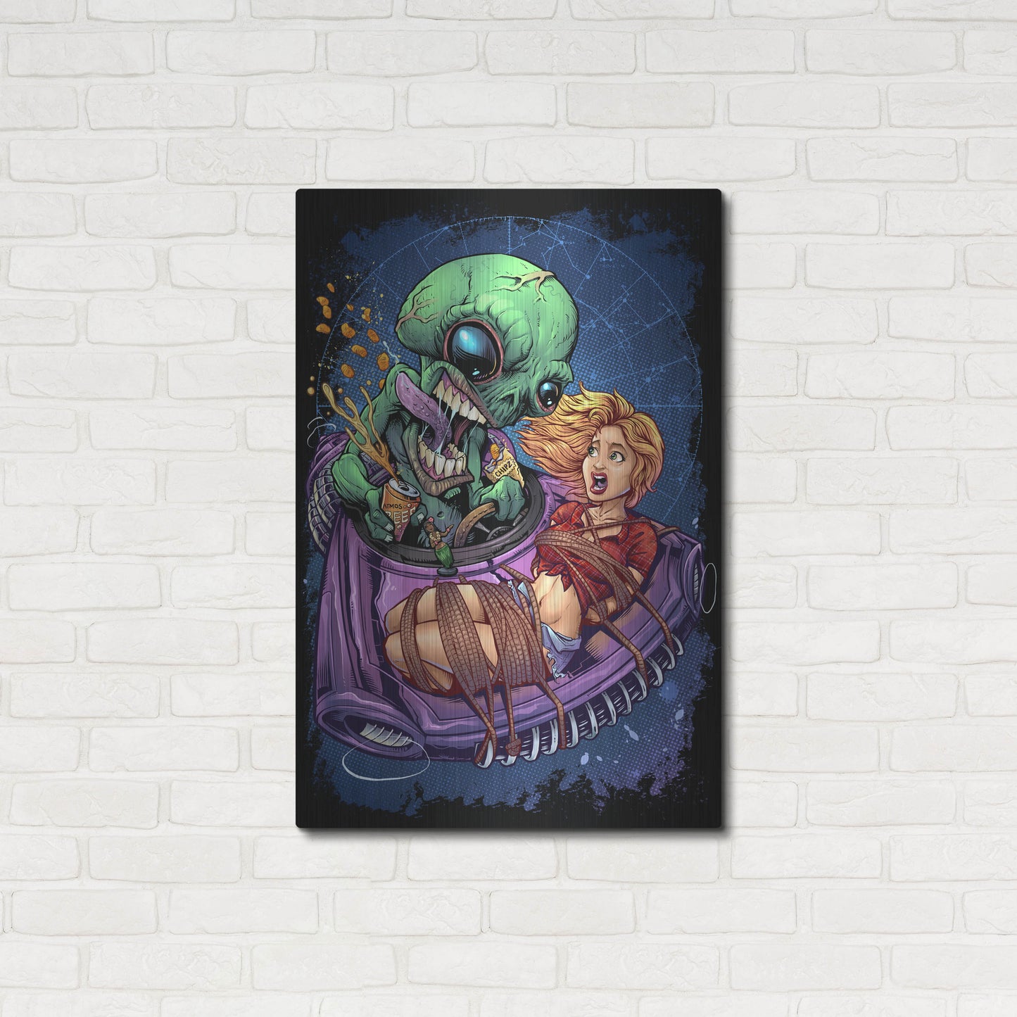 Luxe Metal Art 'Take Out' by Flyland Designs, Metal Wall Art,24x36