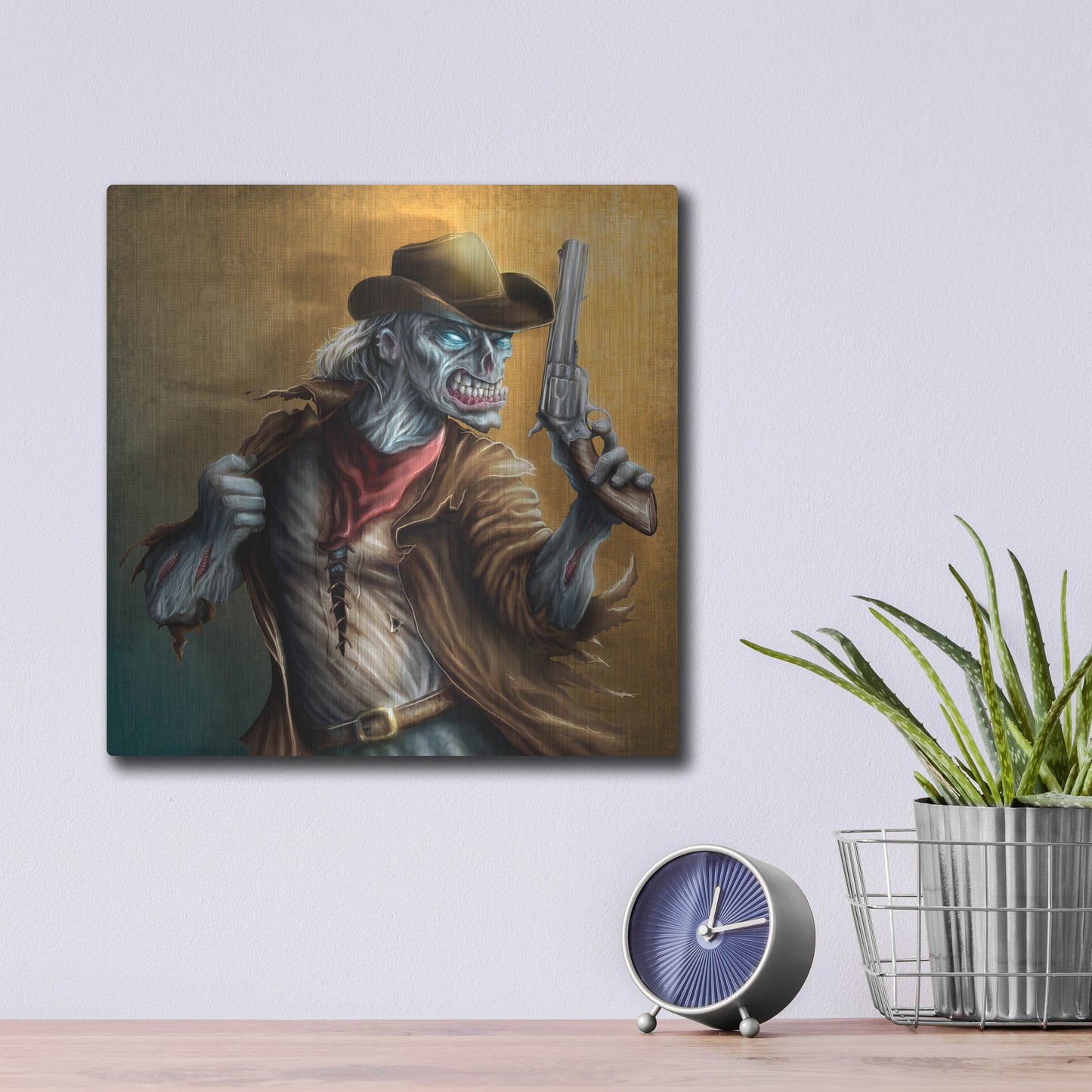 Luxe Metal Art 'The Drifter' by Flyland Designs, Metal Wall Art,12x12