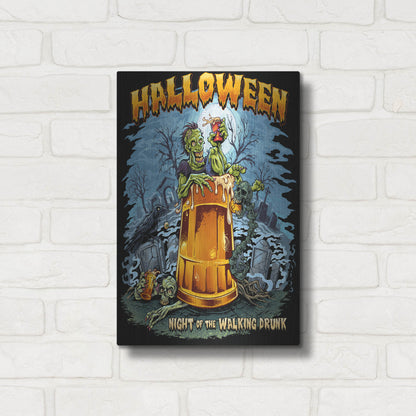 Luxe Metal Art 'Zombie In Beer Glass' by Flyland Designs, Metal Wall Art,12x16