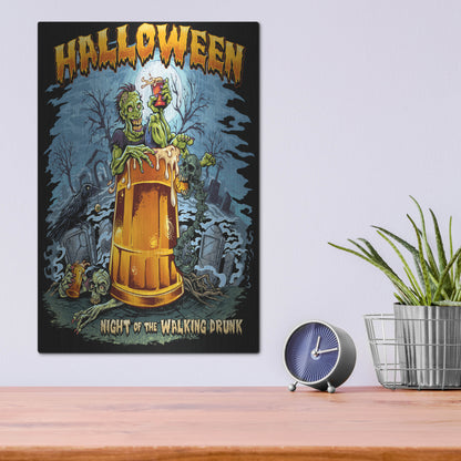 Luxe Metal Art 'Zombie In Beer Glass' by Flyland Designs, Metal Wall Art,12x16