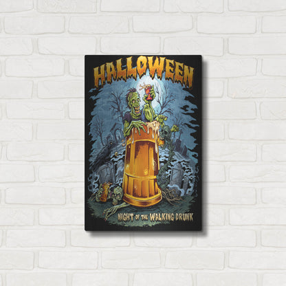 Luxe Metal Art 'Zombie In Beer Glass' by Flyland Designs, Metal Wall Art,16x24