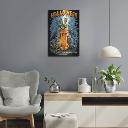 Luxe Metal Art 'Zombie In Beer Glass' by Flyland Designs, Metal Wall Art,16x24