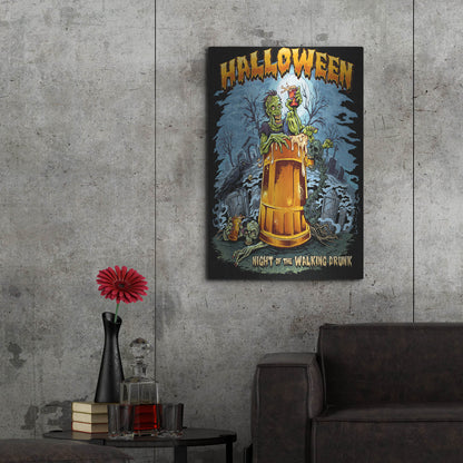 Luxe Metal Art 'Zombie In Beer Glass' by Flyland Designs, Metal Wall Art,24x36