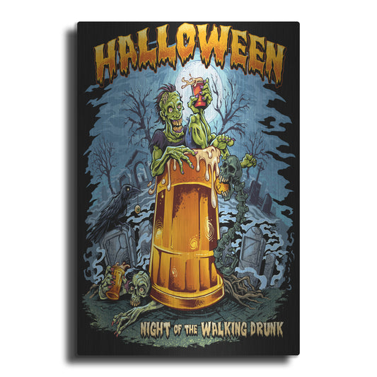 Luxe Metal Art 'Zombie In Beer Glass' by Flyland Designs, Metal Wall Art