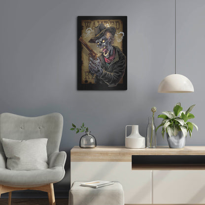 Luxe Metal Art 'Zombie Outlaw With Revolver' by Flyland Designs, Metal Wall Art,16x24