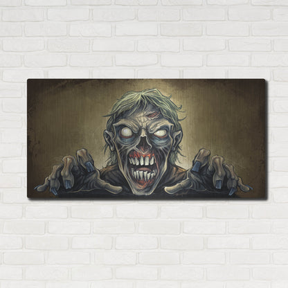 Luxe Metal Art 'Zombie Reaching Out' by Flyland Designs, Metal Wall Art,48x24