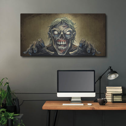 Luxe Metal Art 'Zombie Reaching Out' by Flyland Designs, Metal Wall Art,48x24