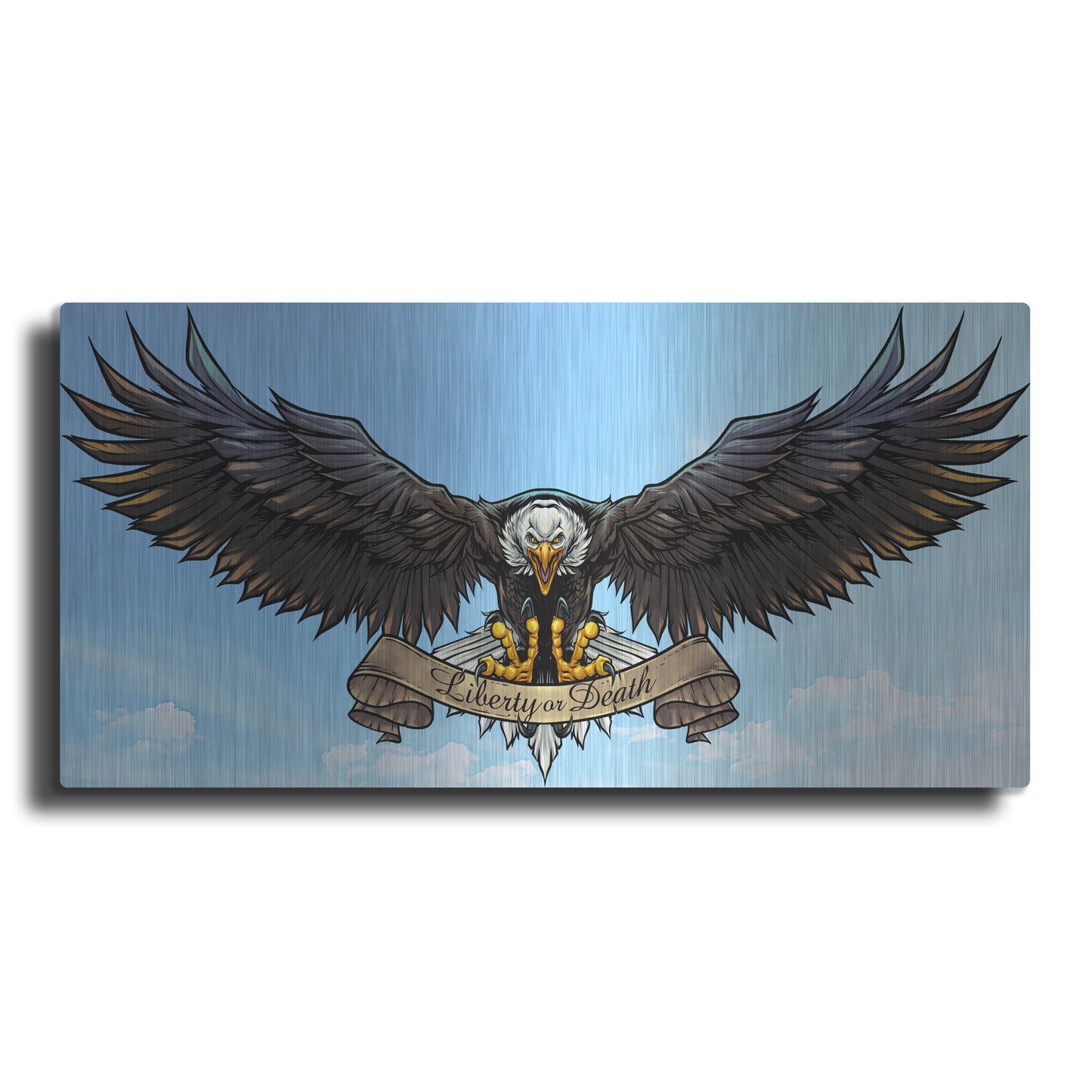 Luxe Metal Art 'American Eagle Sky' by Flyland Designs, Metal Wall Art