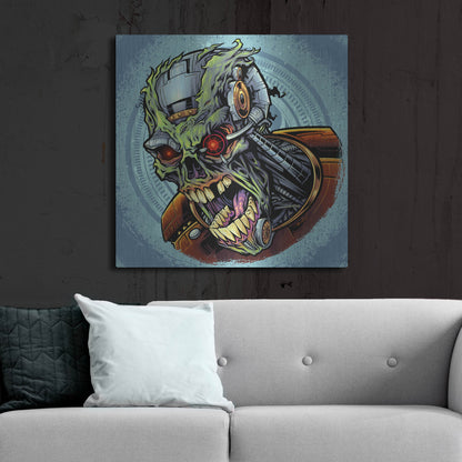 Luxe Metal Art 'Cyborg Zombie' by Flyland Designs, Metal Wall Art,36x36