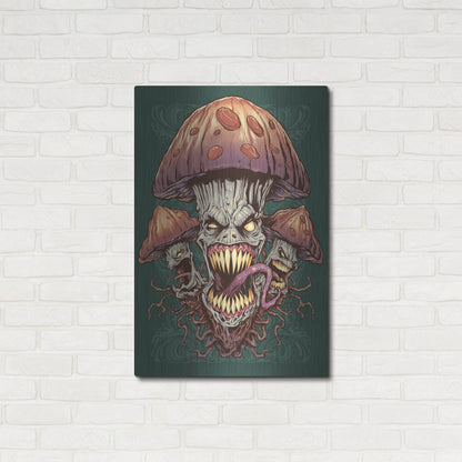 Luxe Metal Art 'Evil Mushroom Color Scheme 02' by Flyland Designs, Metal Wall Art,24x36