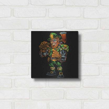 Luxe Metal Art 'Fire Fighter Cyborg Leprechaun' by Flyland Designs, Metal Wall Art,12x12