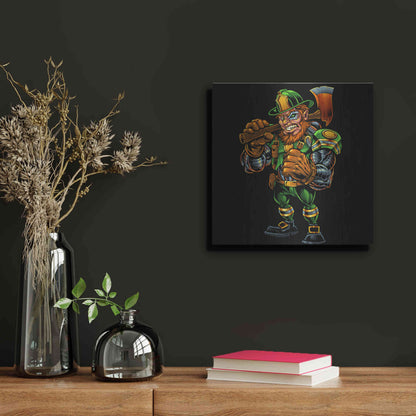 Luxe Metal Art 'Fire Fighter Cyborg Leprechaun' by Flyland Designs, Metal Wall Art,12x12