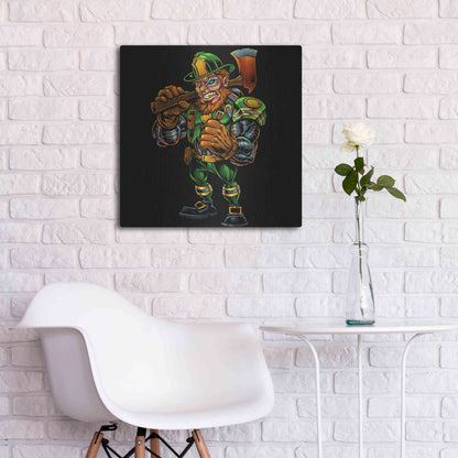 Luxe Metal Art 'Fire Fighter Cyborg Leprechaun' by Flyland Designs, Metal Wall Art,24x24