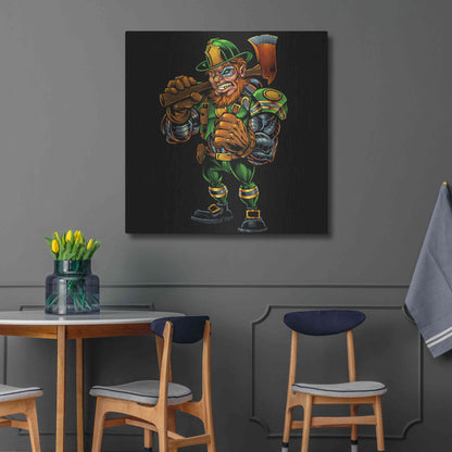 Luxe Metal Art 'Fire Fighter Cyborg Leprechaun' by Flyland Designs, Metal Wall Art,36x36