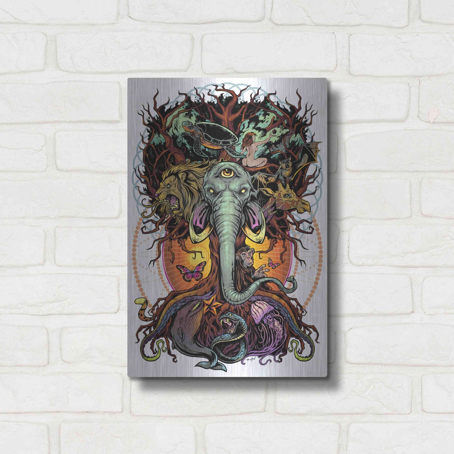 Luxe Metal Art 'Tree of Life' by Flyland Designs, Metal Wall Art,12x16