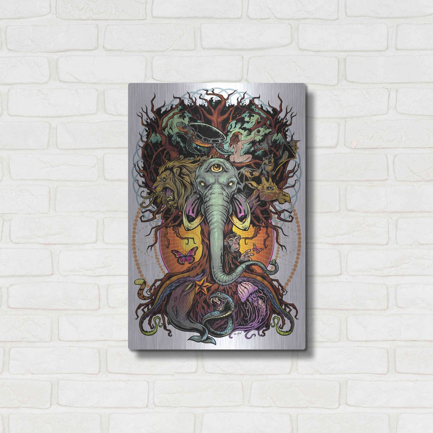 Luxe Metal Art 'Tree of Life' by Flyland Designs, Metal Wall Art,16x24