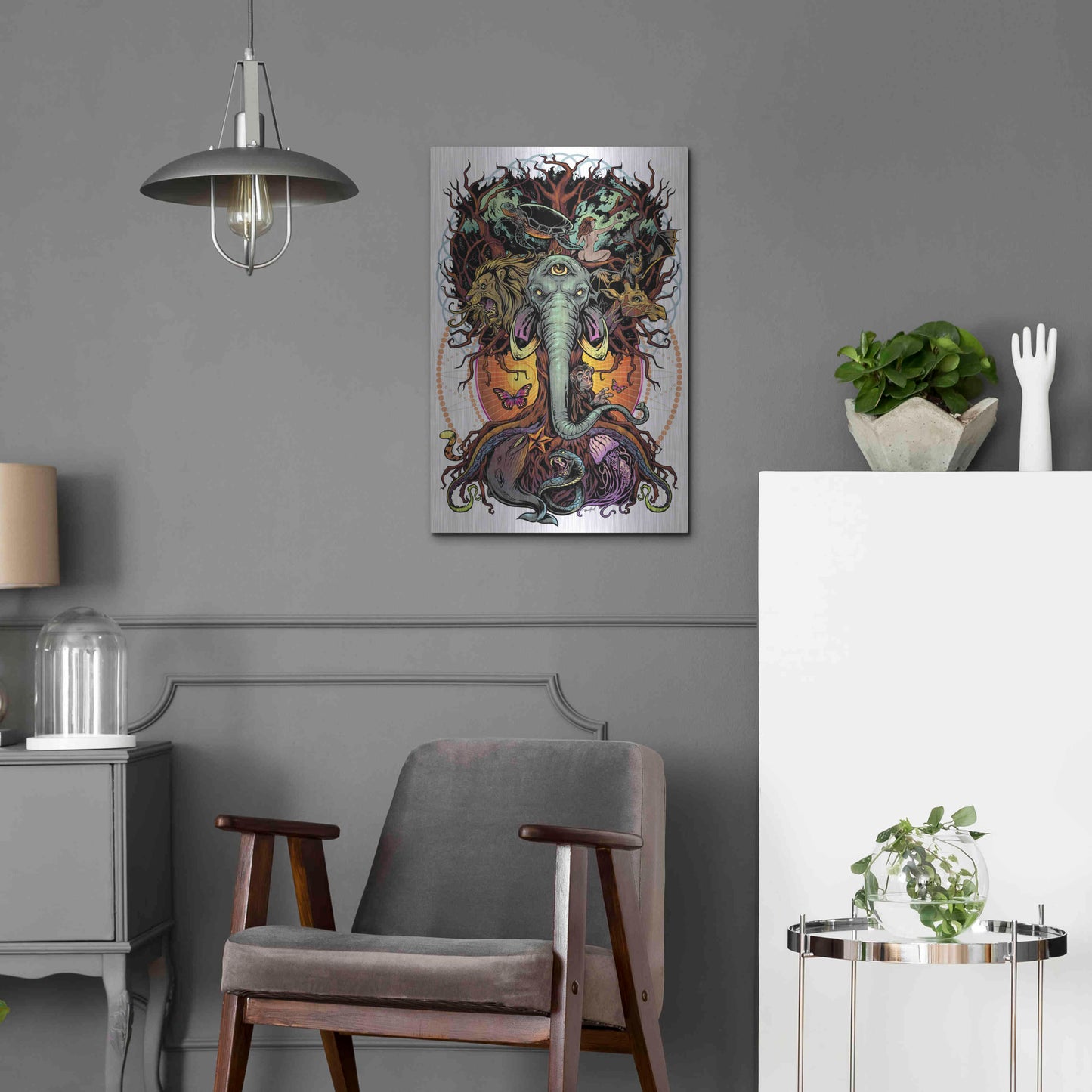 Luxe Metal Art 'Tree of Life' by Flyland Designs, Metal Wall Art,16x24