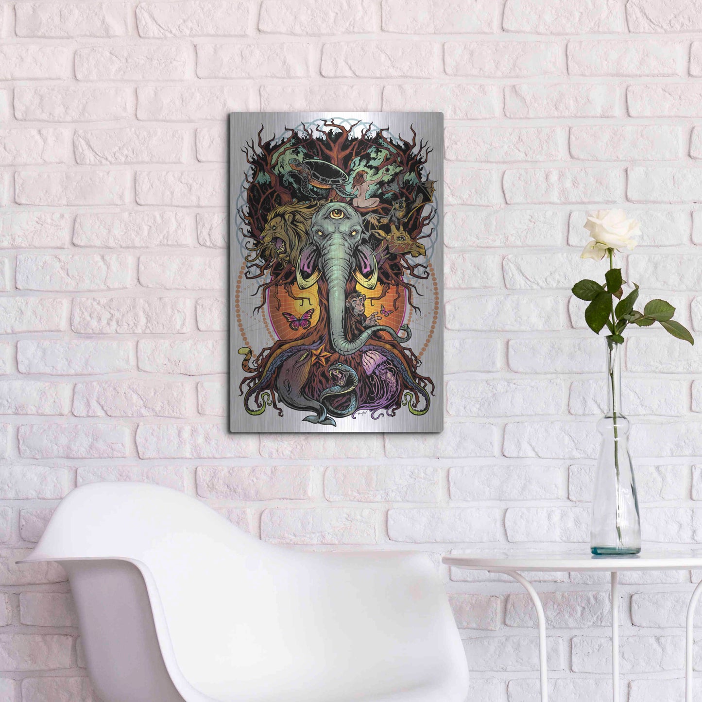 Luxe Metal Art 'Tree of Life' by Flyland Designs, Metal Wall Art,16x24