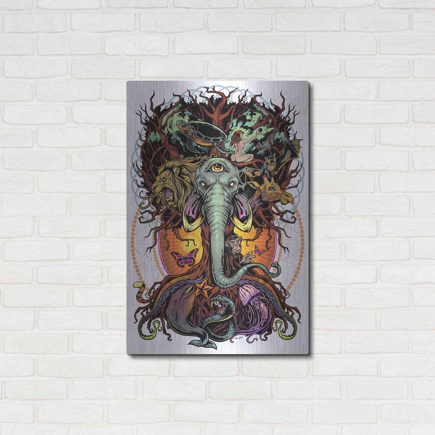 Luxe Metal Art 'Tree of Life' by Flyland Designs, Metal Wall Art,24x36