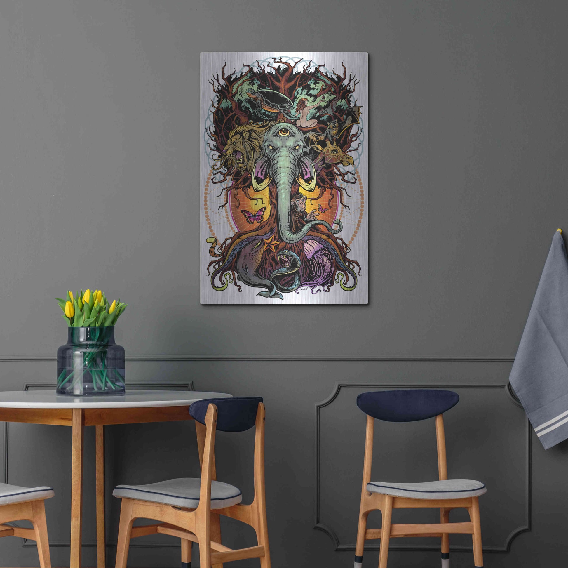 Luxe Metal Art 'Tree of Life' by Flyland Designs, Metal Wall Art,24x36