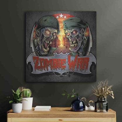 Luxe Metal Art 'Zombie War Soldiers' by Flyland Designs, Metal Wall Art,24x24