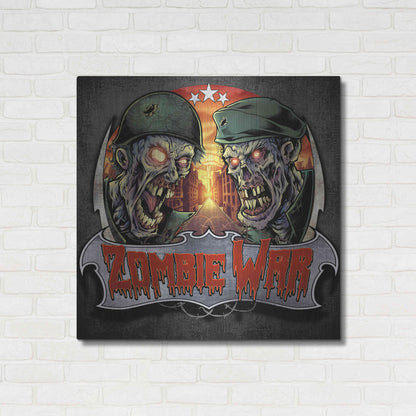 Luxe Metal Art 'Zombie War Soldiers' by Flyland Designs, Metal Wall Art,36x36