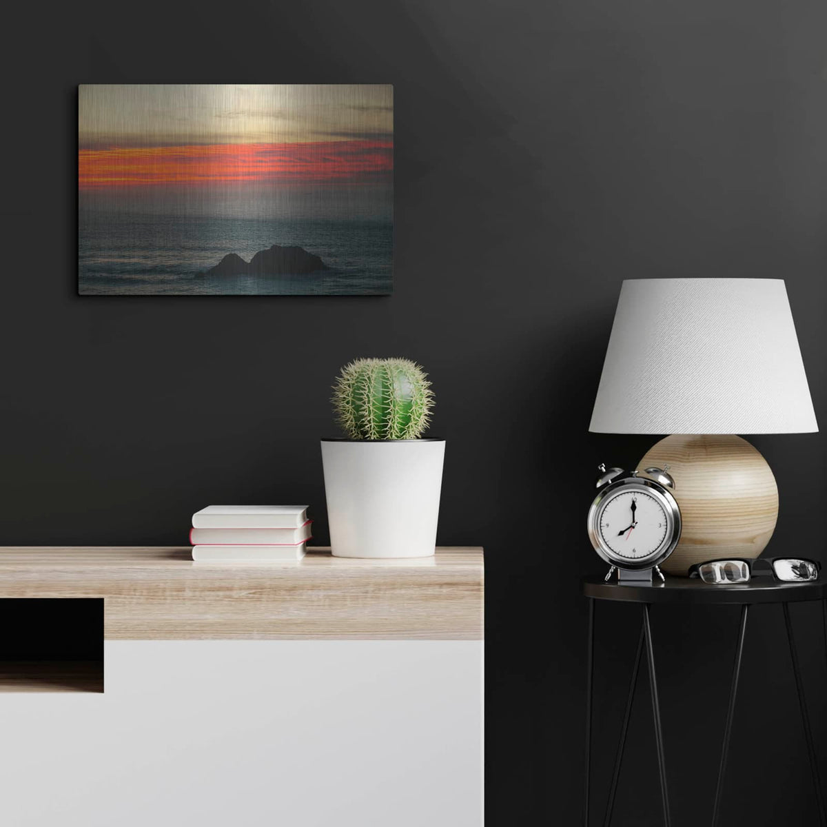 'Burning Sky' by Luxe Portfolio – Metal Wall Art, 24x16 room view