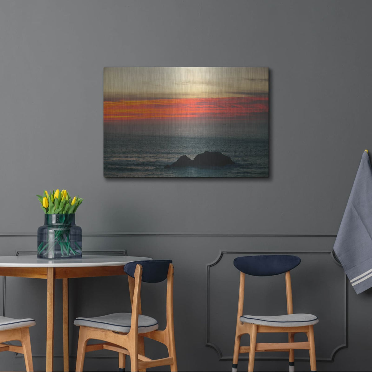 'Burning Sky' by Luxe Portfolio – Metal Wall Art, 36x24 room view