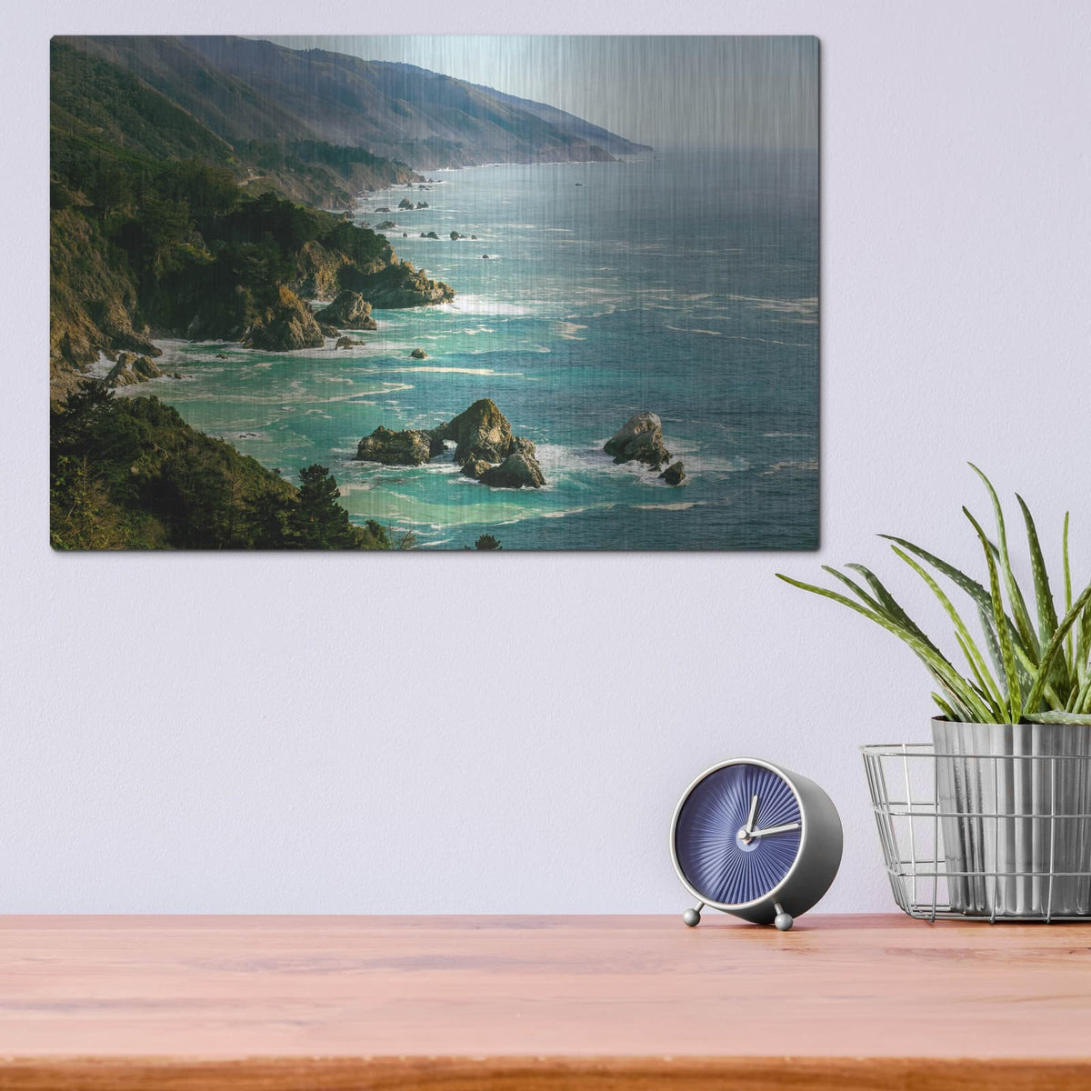 'Cali - Big Sur' by Luxe Portfolio – Metal Wall Art, 16x12 room view