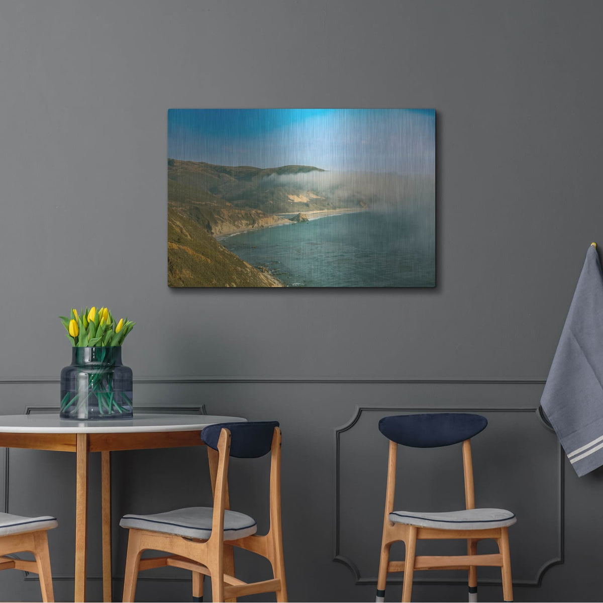 'Cali - HWY 1 Marine Fog' by Luxe Portfolio – Metal Wall Art, 36x24 room view