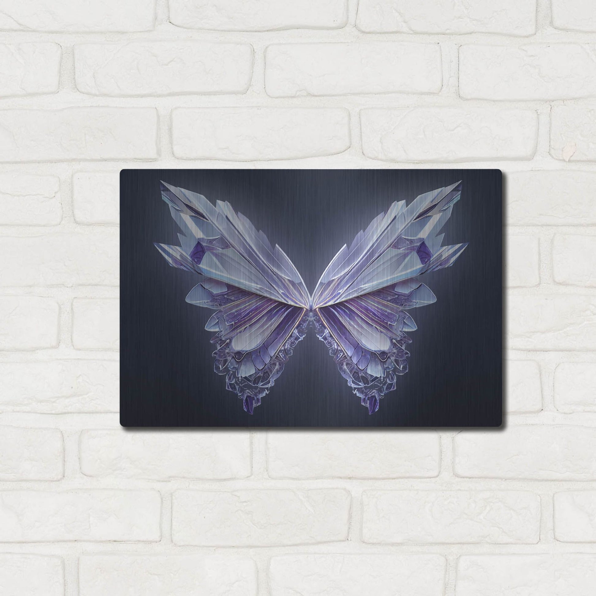 Luxe Metal Art 'Crystal Buterfly' by Luxe Portfolio, Metal Wall Art,16x12