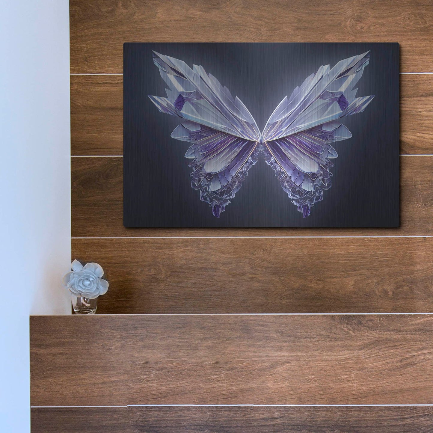 Luxe Metal Art 'Crystal Buterfly' by Luxe Portfolio, Metal Wall Art,16x12