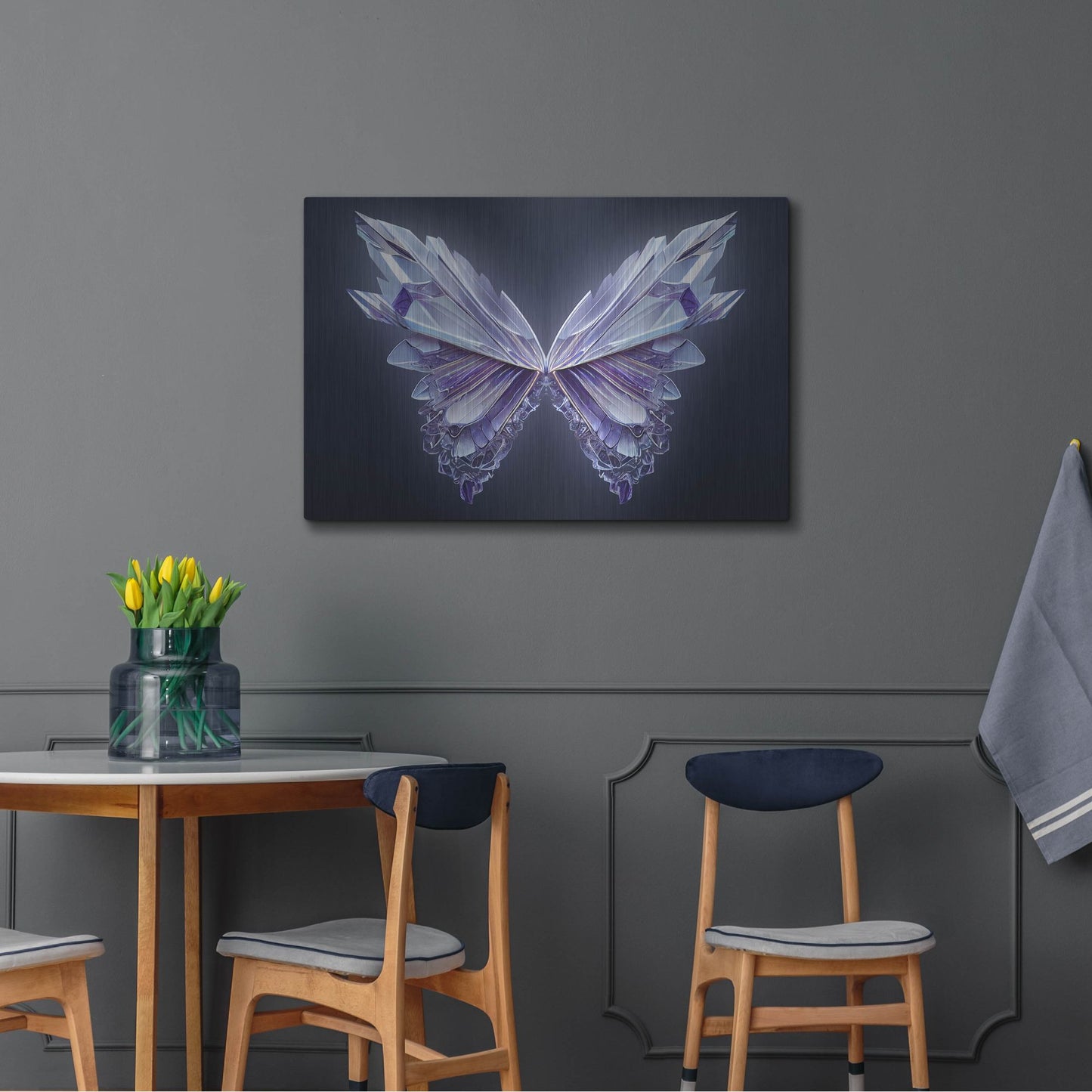 Luxe Metal Art 'Crystal Buterfly' by Luxe Portfolio, Metal Wall Art,36x24