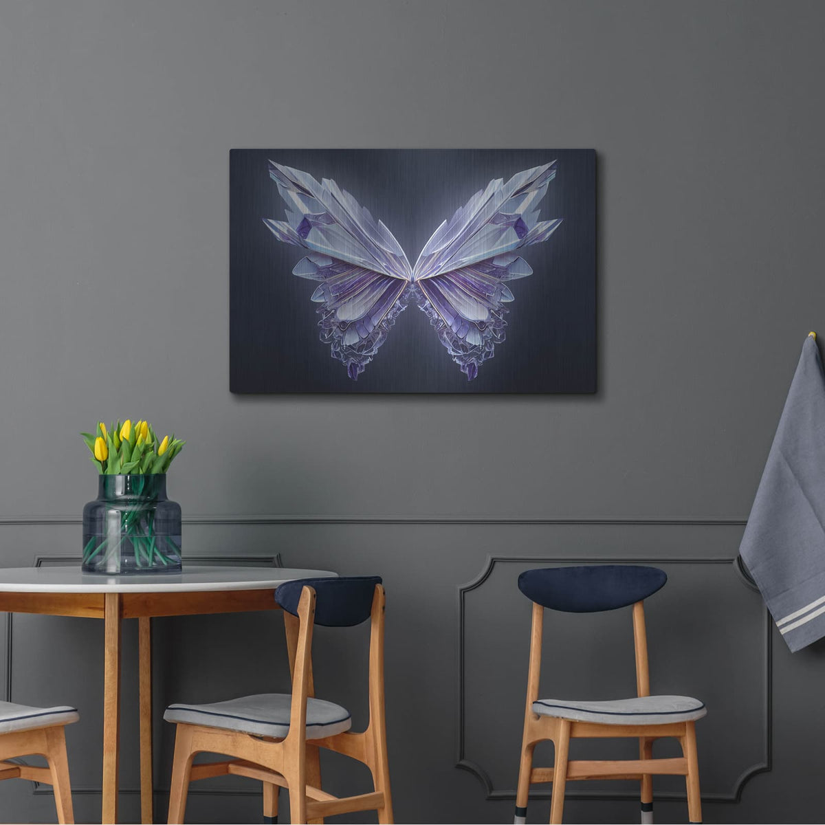 'Crystal Buterfly' by Valentyn Artemenko – Metal Wall Art, 36x24 room view