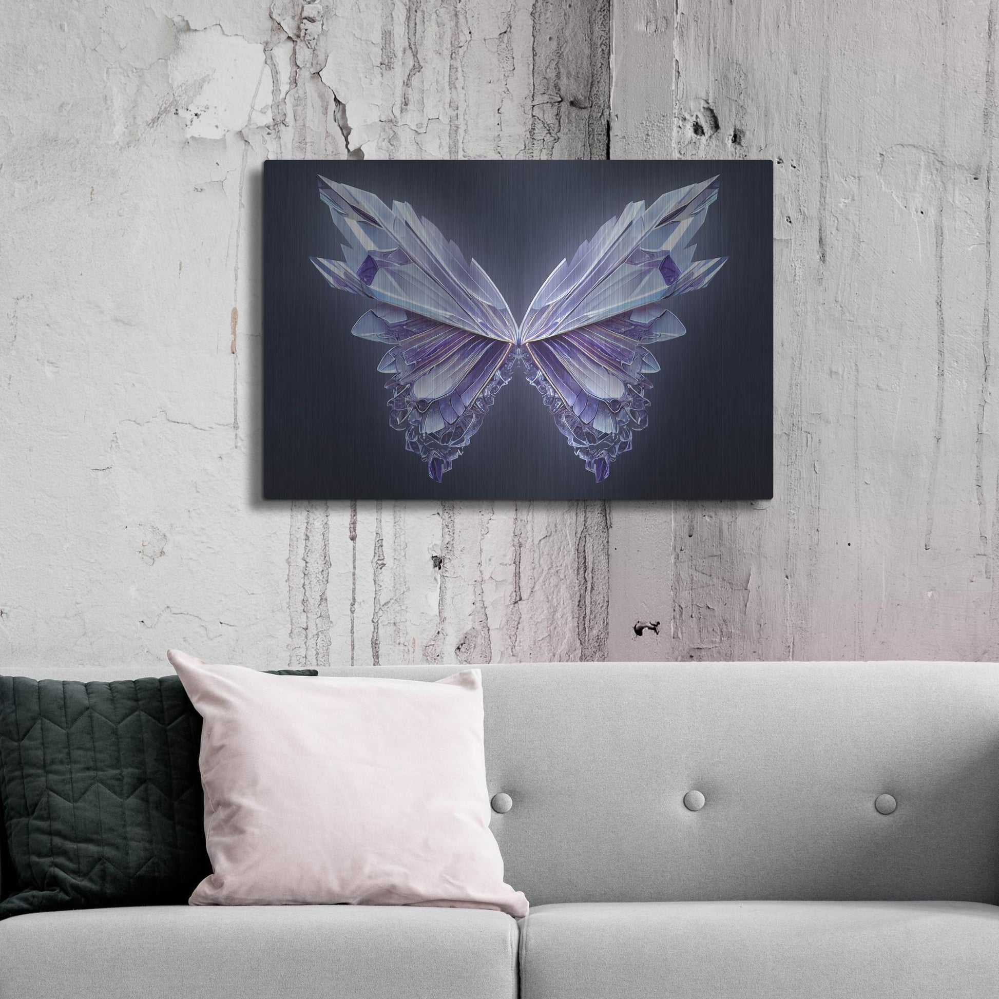 Luxe Metal Art 'Crystal Buterfly' by Luxe Portfolio, Metal Wall Art,36x24