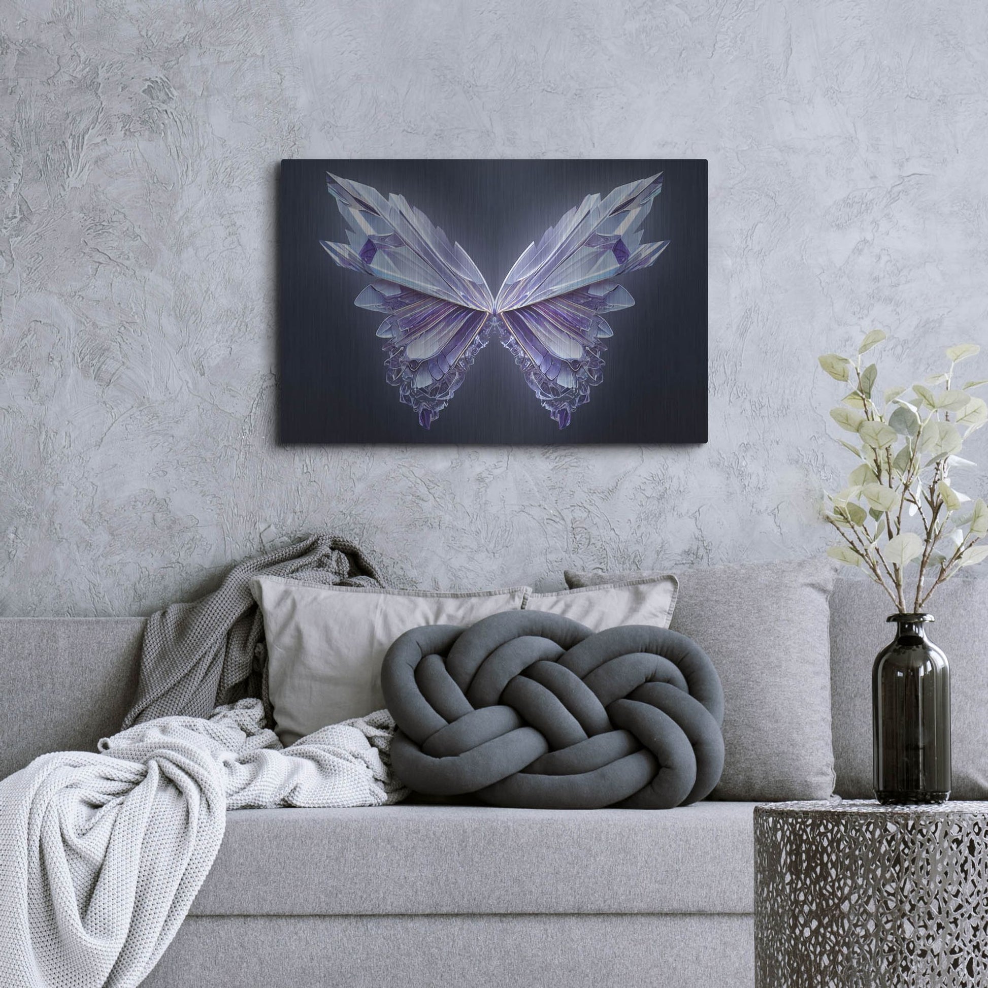 Luxe Metal Art 'Crystal Buterfly' by Luxe Portfolio, Metal Wall Art,36x24