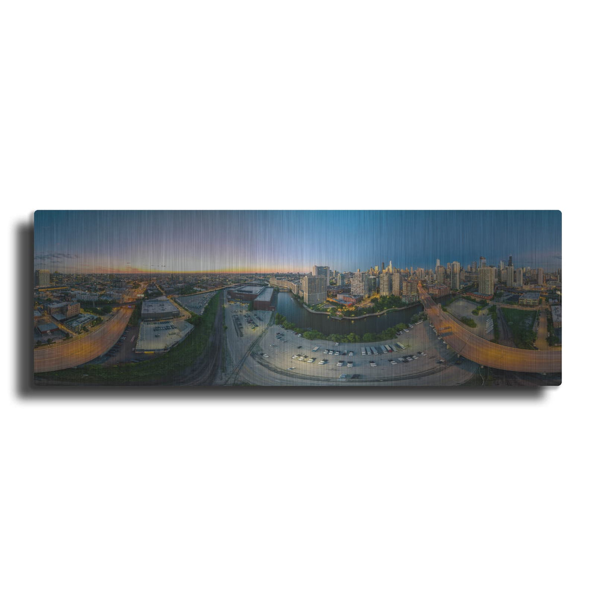 'Chicago Pano 21' by Luxe Portfolio – Metal Wall Art
