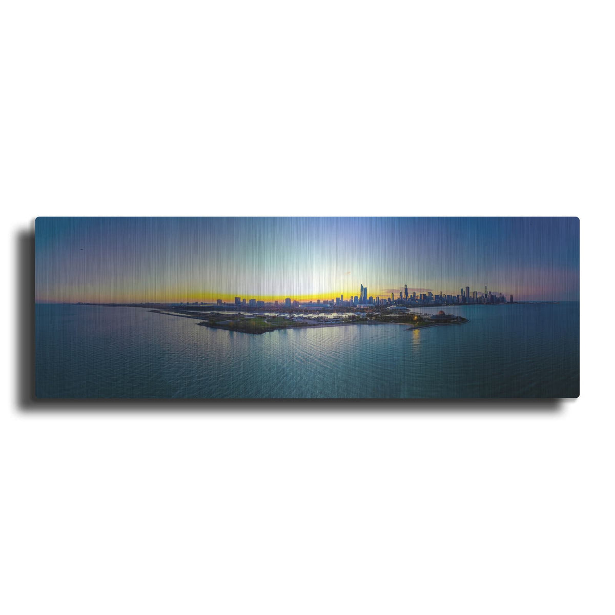 'Chicago - Planetarium Sunset' by Luxe Portfolio – Metal Wall Art