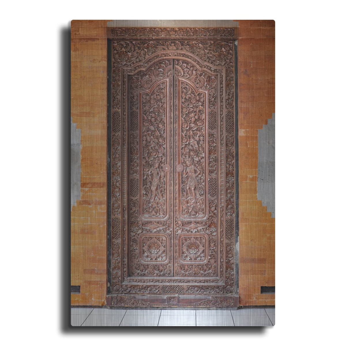 'Door - Carved on Bali' by Luxe Portfolio – Metal Wall Art
