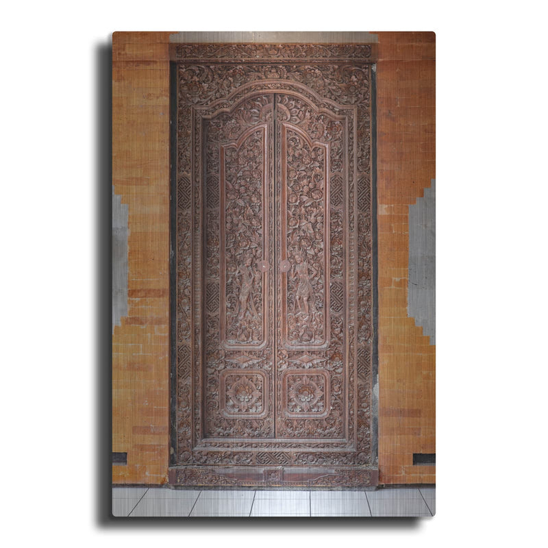 'Door - Carved on Bali' by Luxe Portfolio – Metal Wall Art