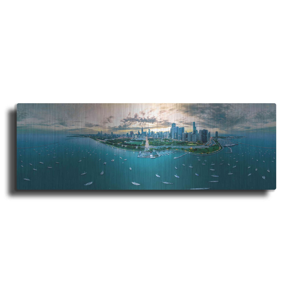 'Chicago - Fall Dusk' by Luxe Portfolio – Metal Wall Art
