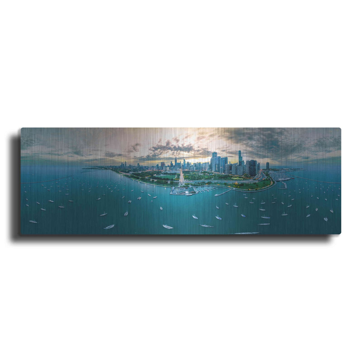 'Chicago - Fall Dusk' by Luxe Portfolio – Metal Wall Art