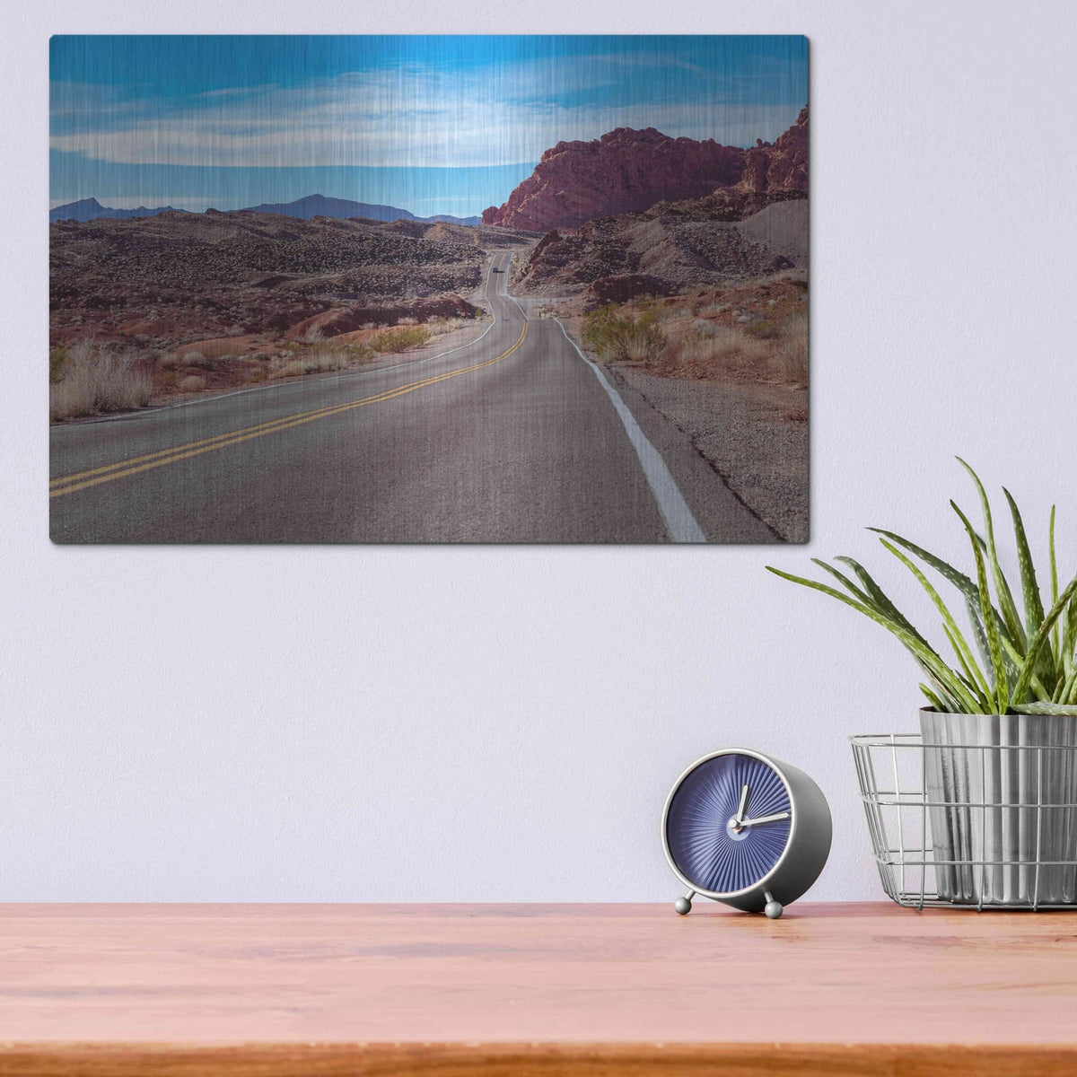 'Desert Road' by Luxe Portfolio – Metal Wall Art, 16x12 room view