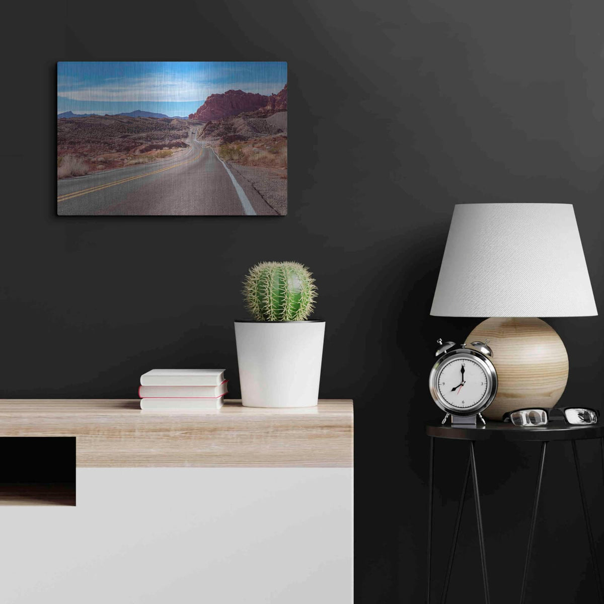 'Desert Road' by Luxe Portfolio – Metal Wall Art, 24x16 room view