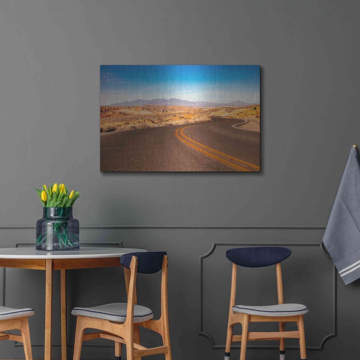 'Winding Desert Road' by Luxe Portfolio – Metal Wall Art, 36x24 room view